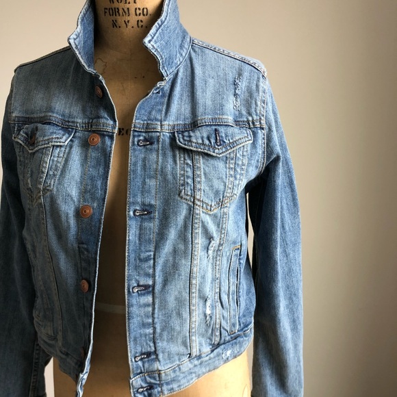 H&M Distressed Denim Jacket - Picture 2 of 8